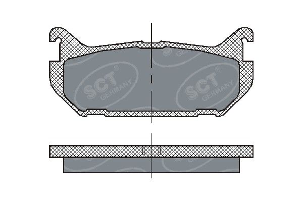 SCT GERMANY Piduriklotsi komplekt,ketaspidur SP 197 PR